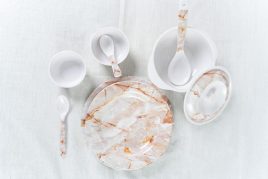 ENSEMBLE DE VAISSELLE DE TABLE INCASSABLE DE 50 PIÉCES