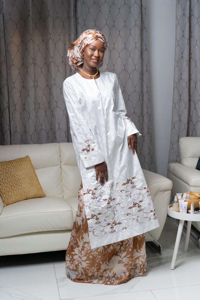 Robe Camisole en bazin avec Broderie