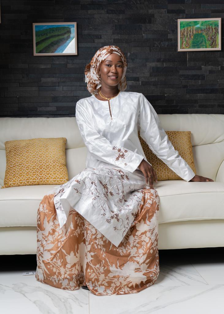 Robe Camisole en bazin avec Broderie