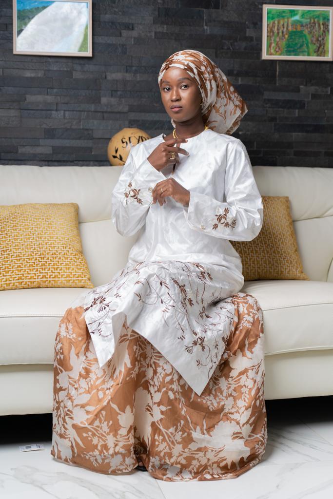 Robe Camisole en bazin avec Broderie