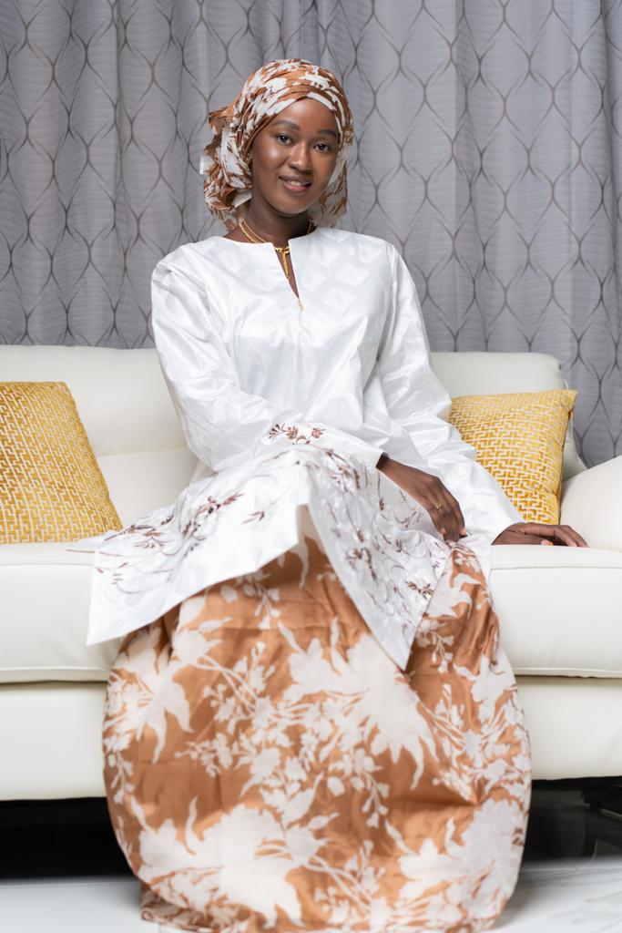 Robe Camisole en bazin avec Broderie